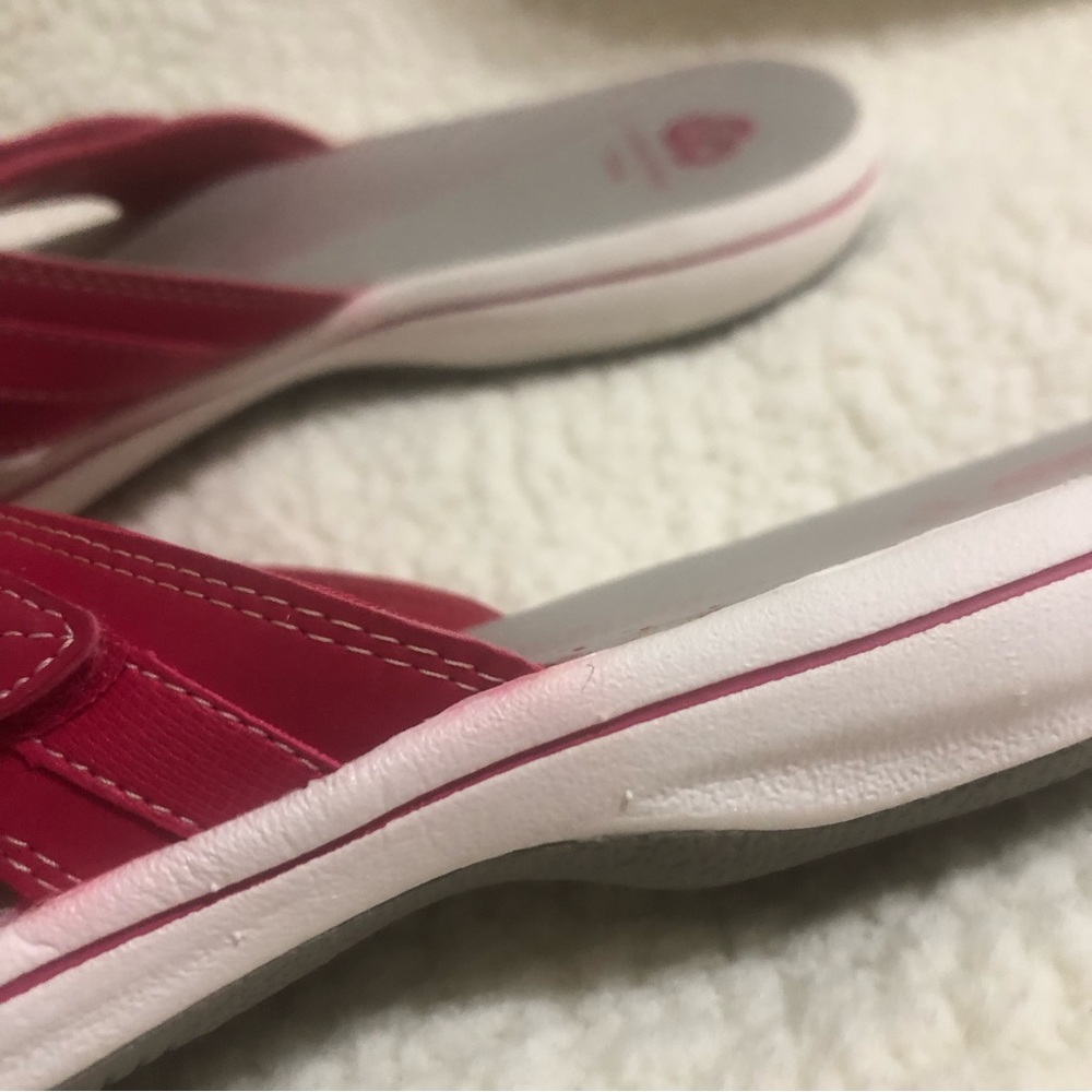 Clarks Cloudsteppers Hot Pink Sandals Size 11 - Picture 6 of 8